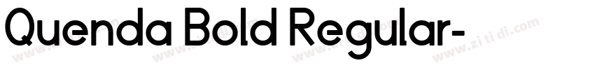 Quenda Bold Regular字体转换